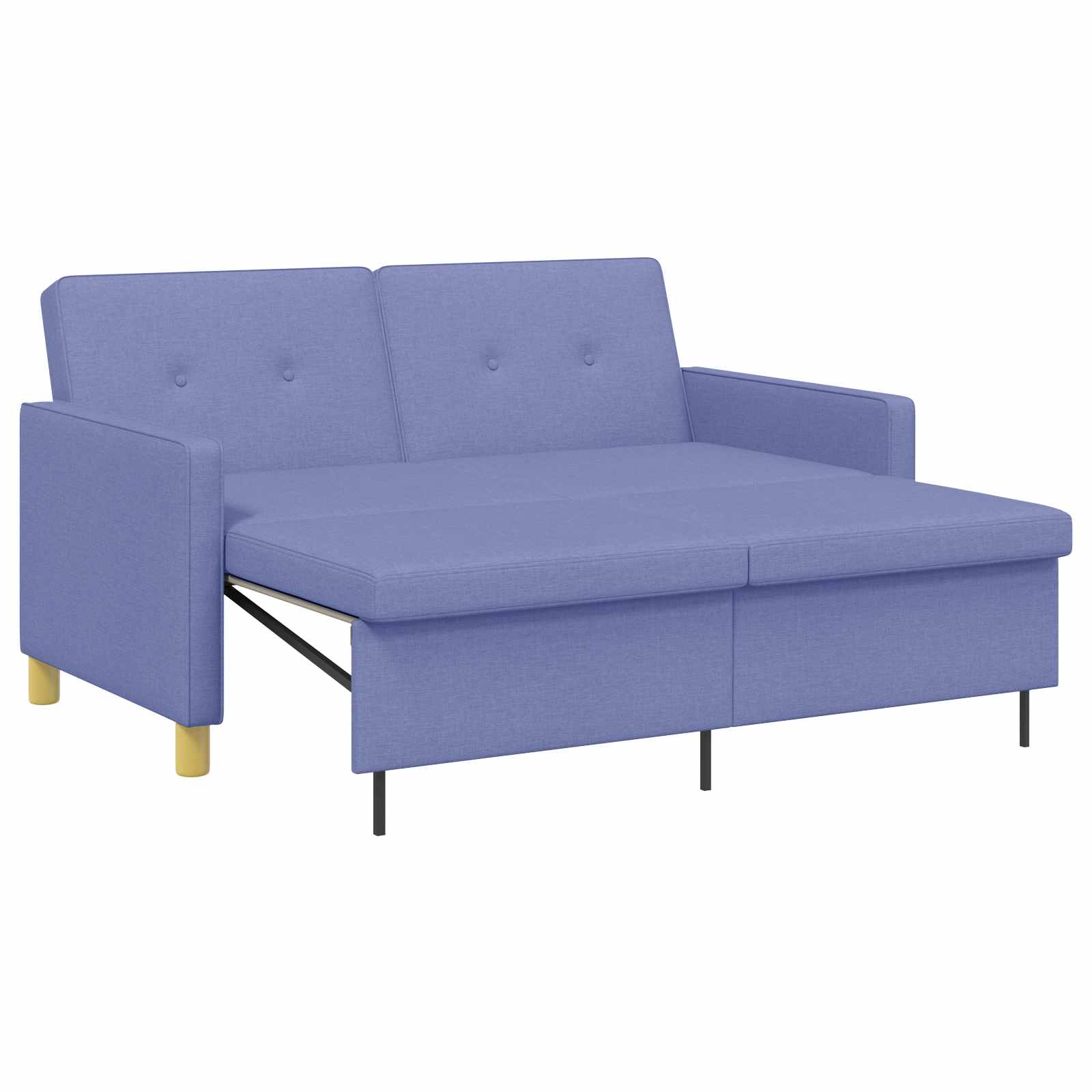 Rozkładana sofa Niebieski dżins tkanina