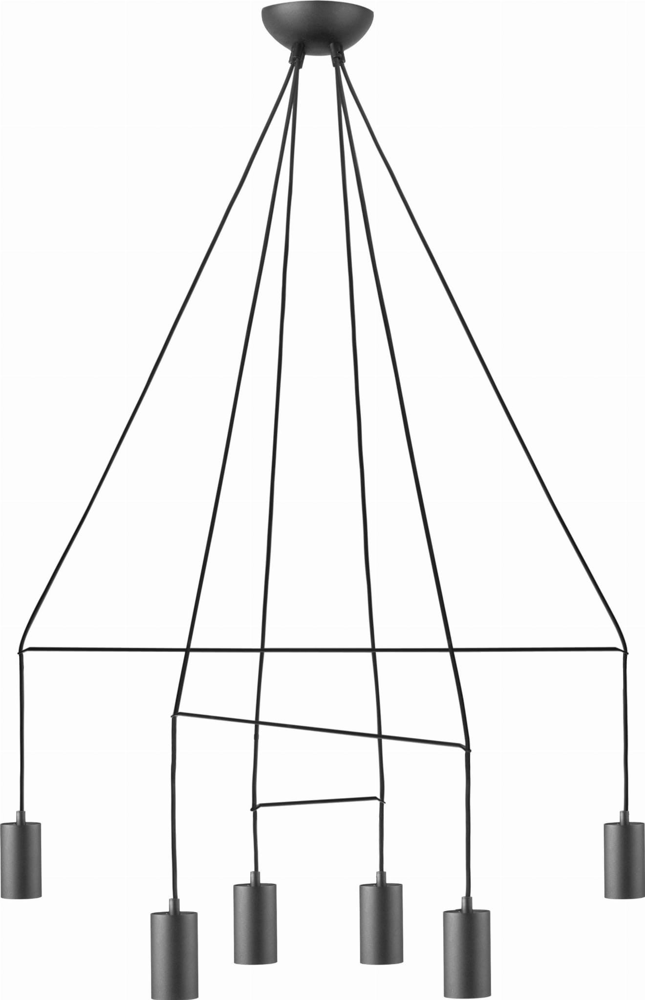 Lampa wisząca żyrandol Nowodvorski IMBRIA czarna, stal 9677