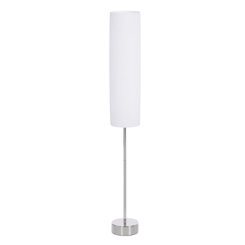 Nowoczesna lampa podłogowa z 2 oprawkami E27, stal nierdzewna, 120 cm, biała