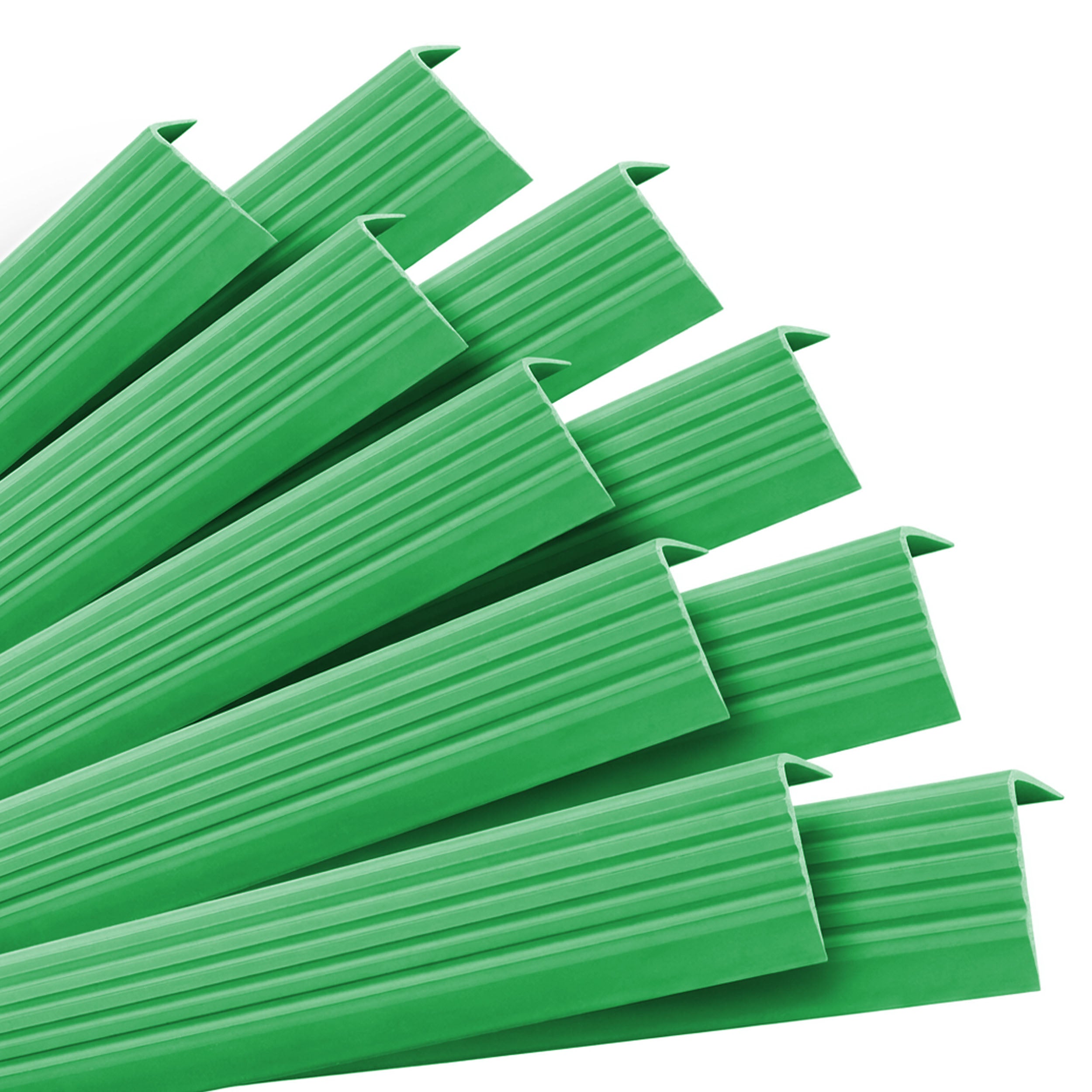 10x Profil schodowy PVC 40x25 mm - samoprzylepny, antypoślizgowy, 100 cm, zielony