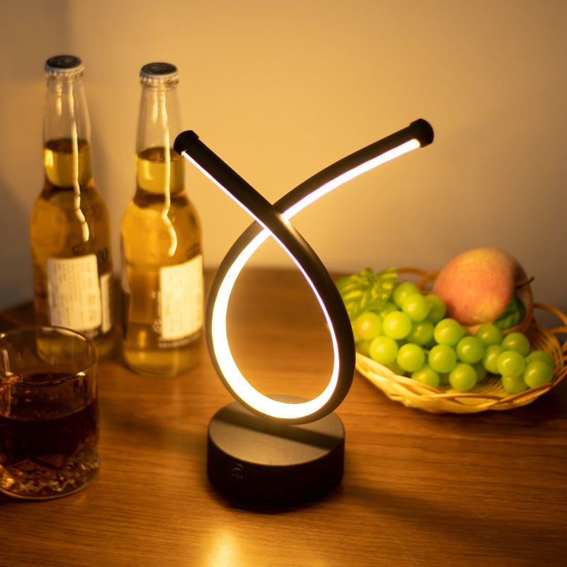 Lampka biurkowa LED, lampka nocna, ściemniacz trójkolorowy, kreatywna lampka nocna, dekoracyjna lampka stołowa, USB