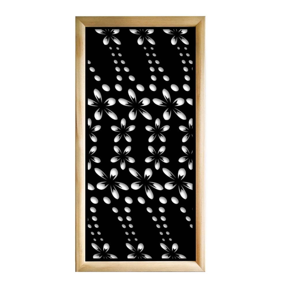 WIOSNA - Prostokątne moduły dekoracyjne z drewna i PVC - Rozmiar 73x148 cm - Grubość 64 mm - Kolor wewnętrzny CZARNY