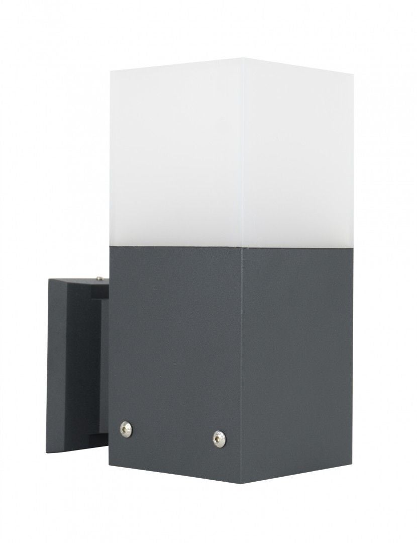 Kinkiet zewnętrzny Cube ciemnoszary 1xE27x20W wym:22x10x17cm IP44 SU-MA