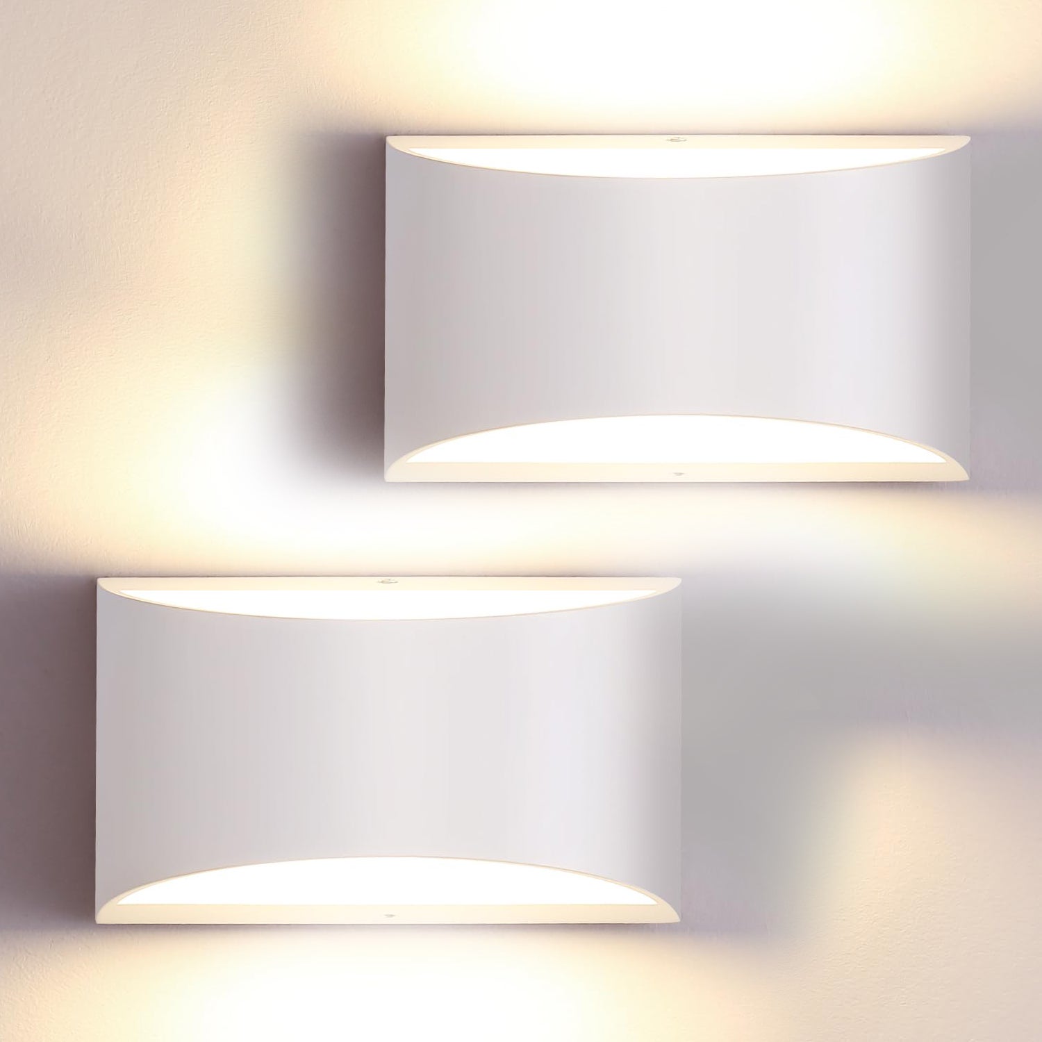 Nowoczesne kinkiety LED, zestaw 2 sztuk, ciepła biel 3000K, kinkiet świecący w górę i w dół 7W, kinkiet wewnętrzny