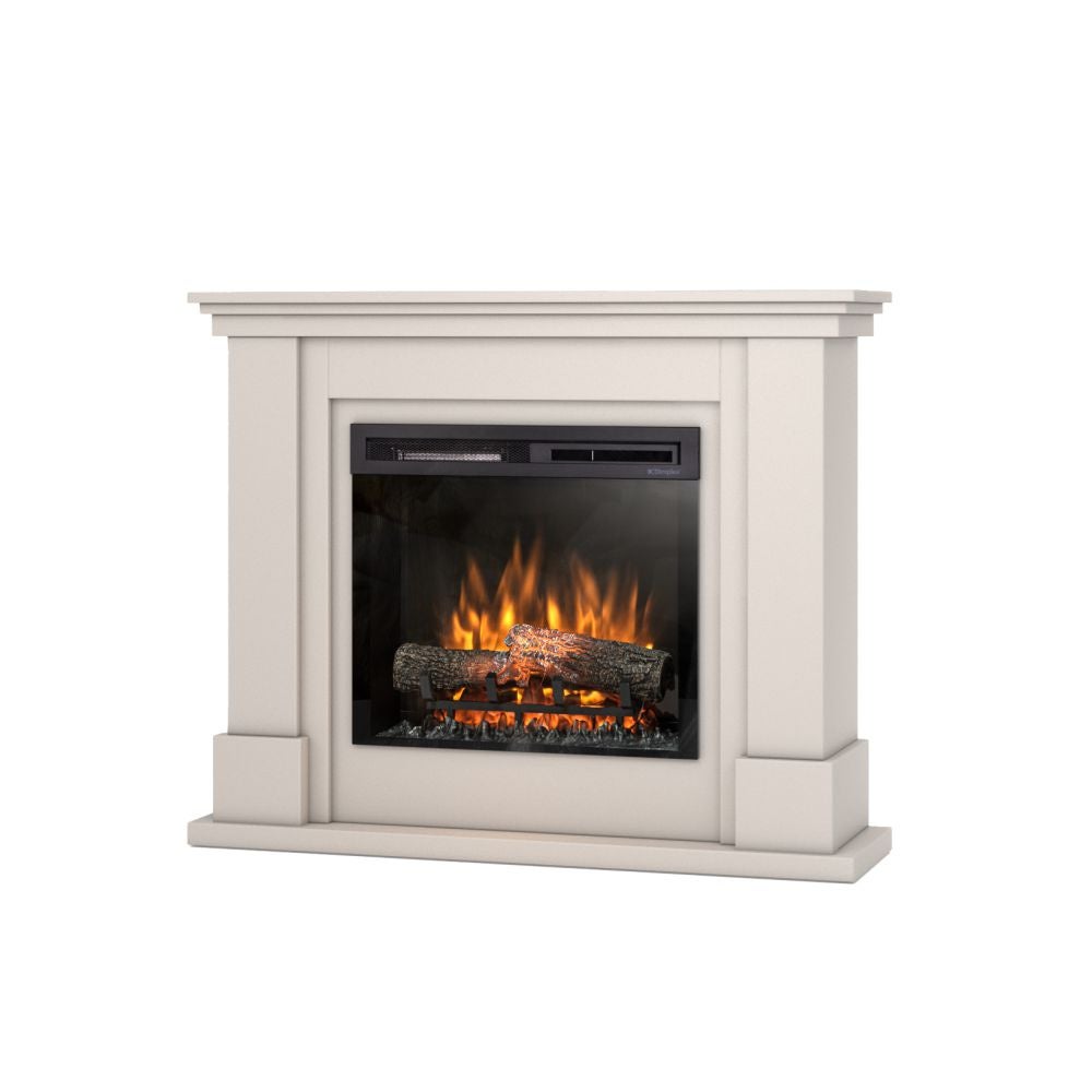 Kominek elektryczny ścienny 23" XHD 1400W grzewczy LED obudowa kaszmirowa Warmtec Luena