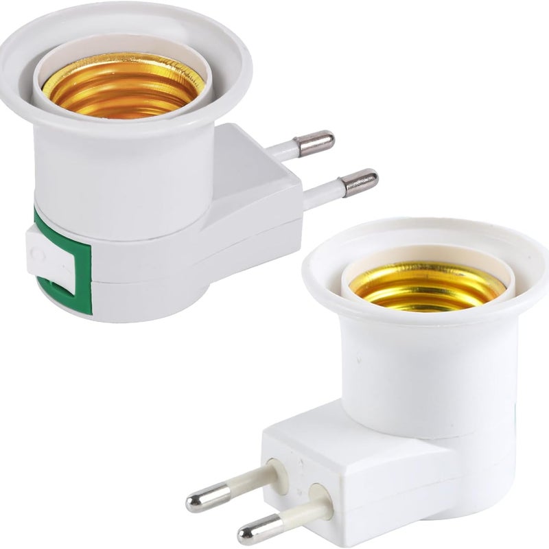 1 szt. Gniazdo - adapter gniazda E27, uchwyt żarówki LED, podstawa gniazda lampy LED, konwersja na gniazdko elektryczne i gniazdo E27