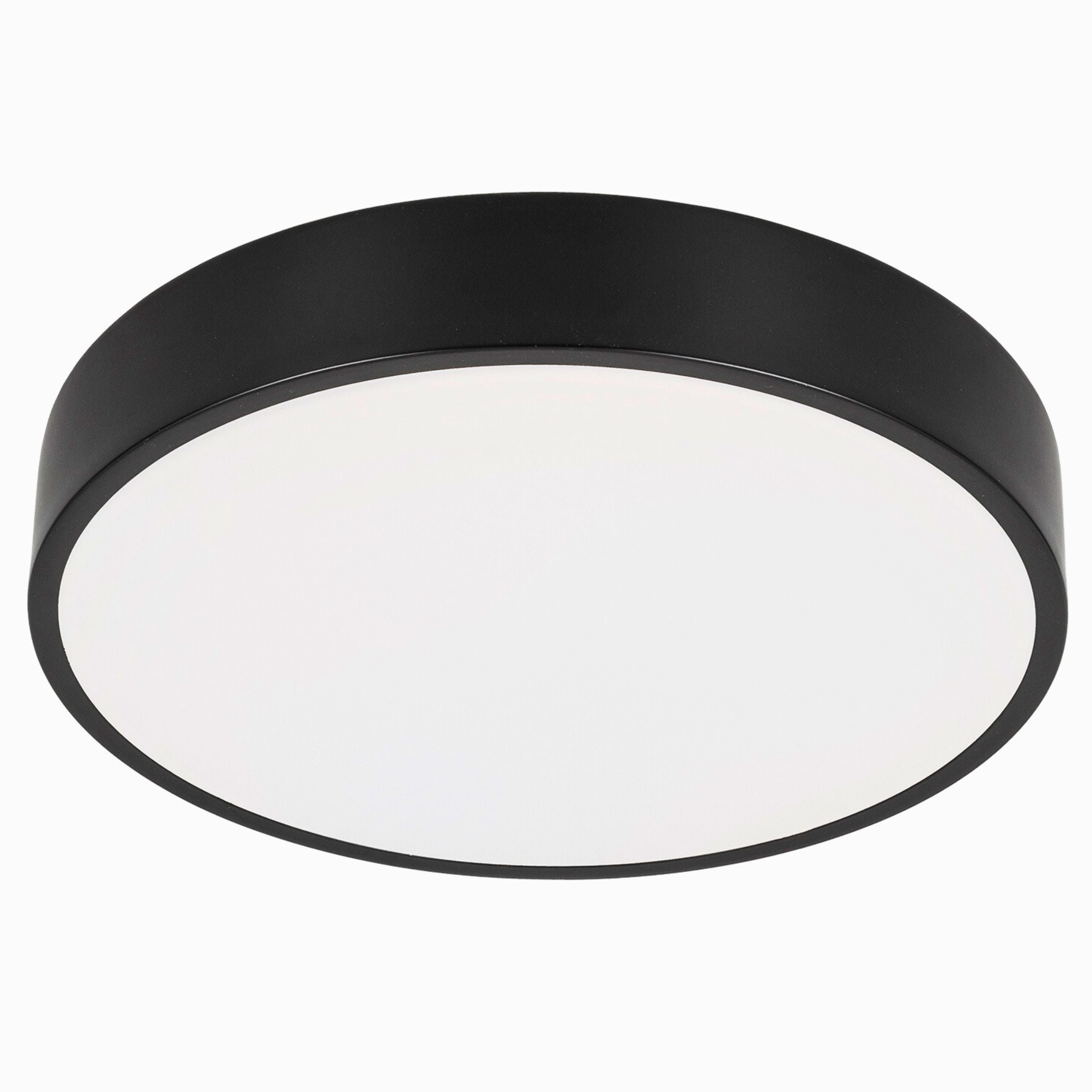 Plafon czarny LED - Lampa sufitowa okrągła 30W neutralne światło 4000K - Panel natynkowy mały 30cm do pokoju - LEDHOFF