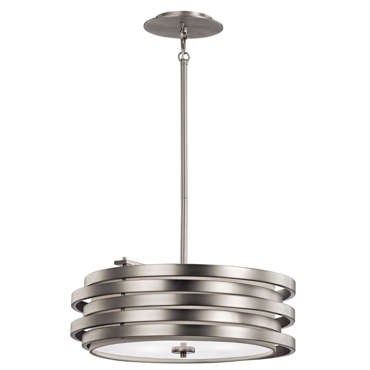Lampa wisząca szczotkowany nikiel Roswell 3xE27 100W Kichler