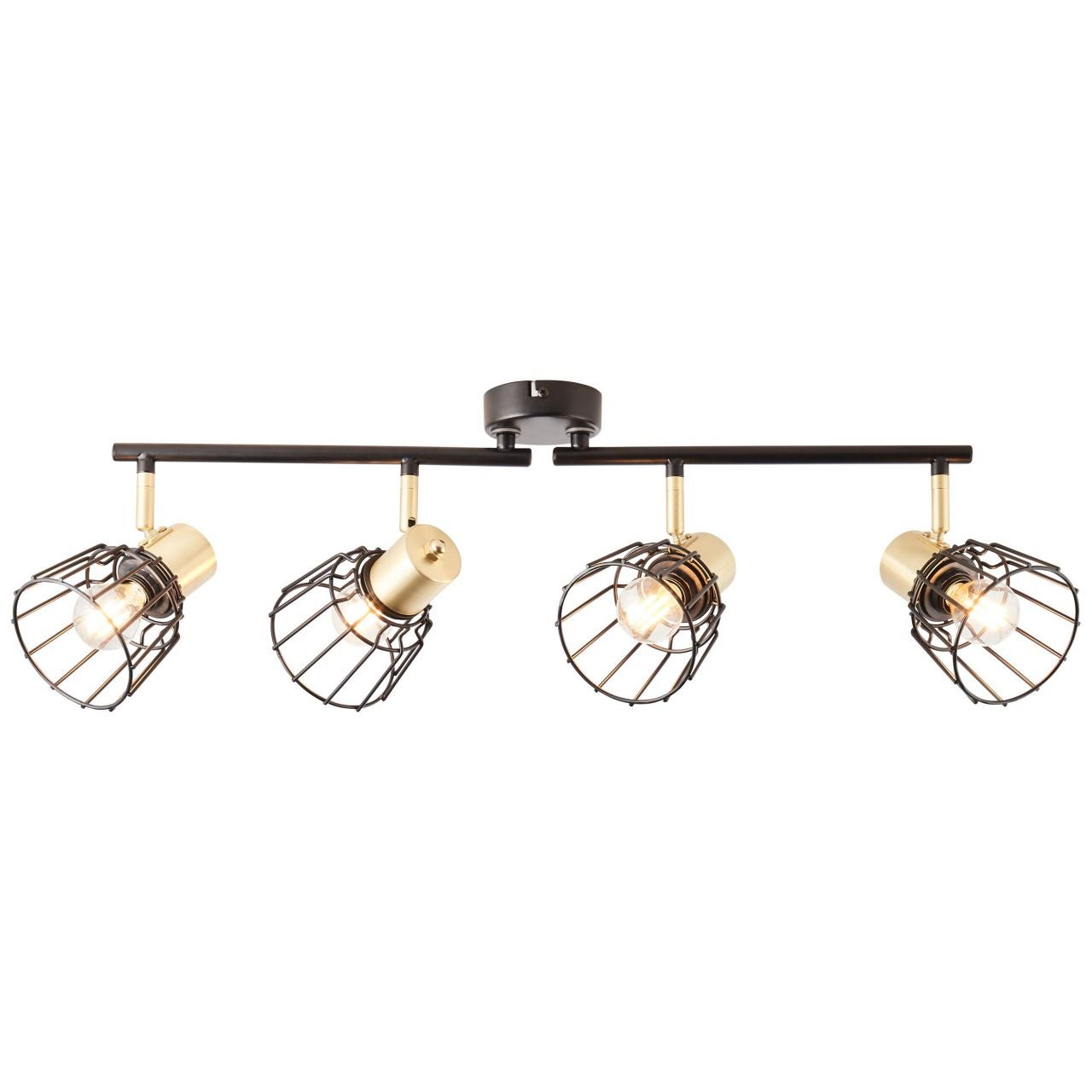 BRILLIANT Lampa wisząca Neala 6 płomieni szczotkowany mosiądz | 6x A60, E27, 60W, pasuje do zwykłych żarówek (brak w zestawie)