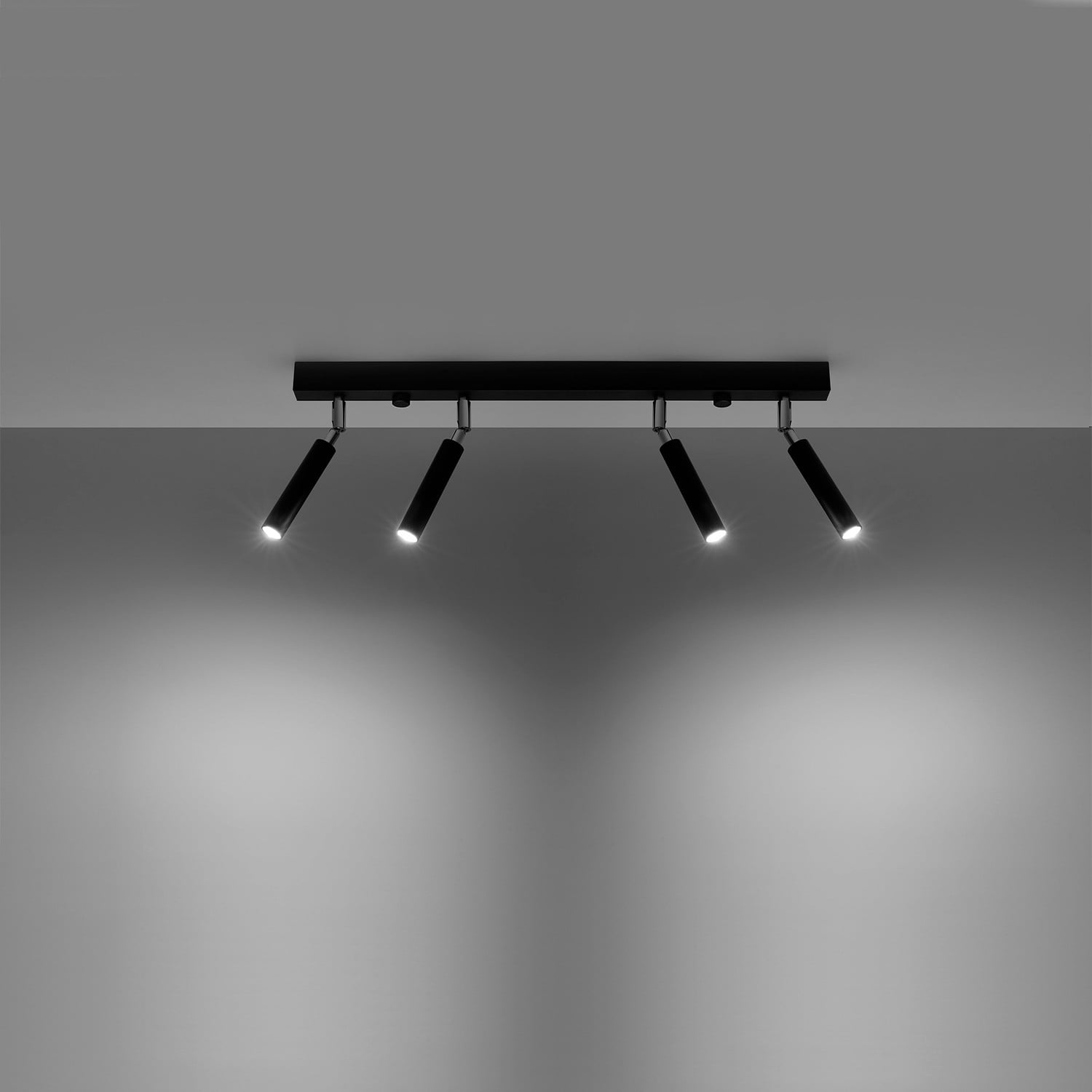 Plafonnier Aluminium Noir G9 4 Eyetech