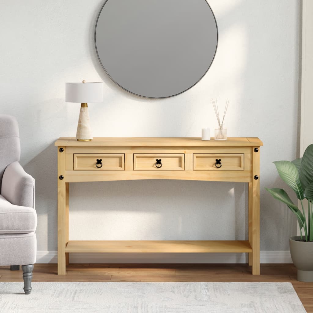 Stolik konsolowy "Corona" 114x34,5x73 cm Drewno lite sosnowe