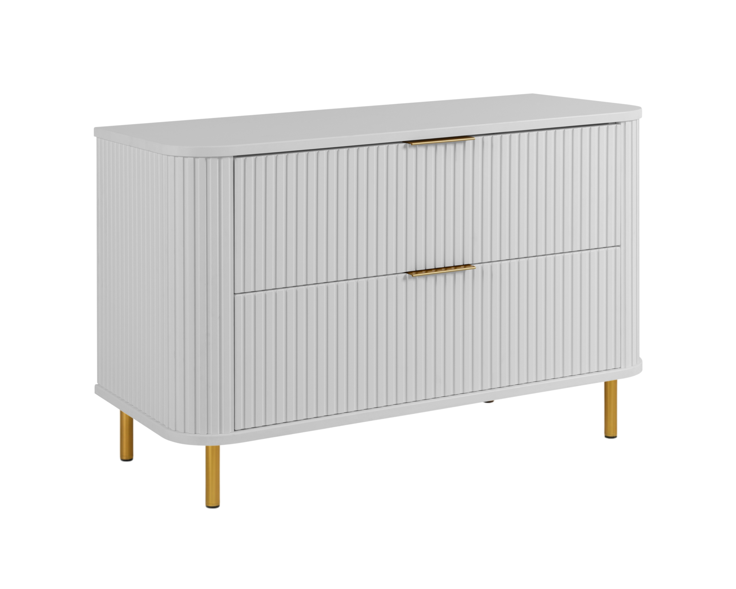 Szafka łazienkowa stojąca z szufladami i metalowymi nóżkami, kolor Biały, uchwyt złoty, nóżki złote, 100 x 41,5 x 66,7 cm
