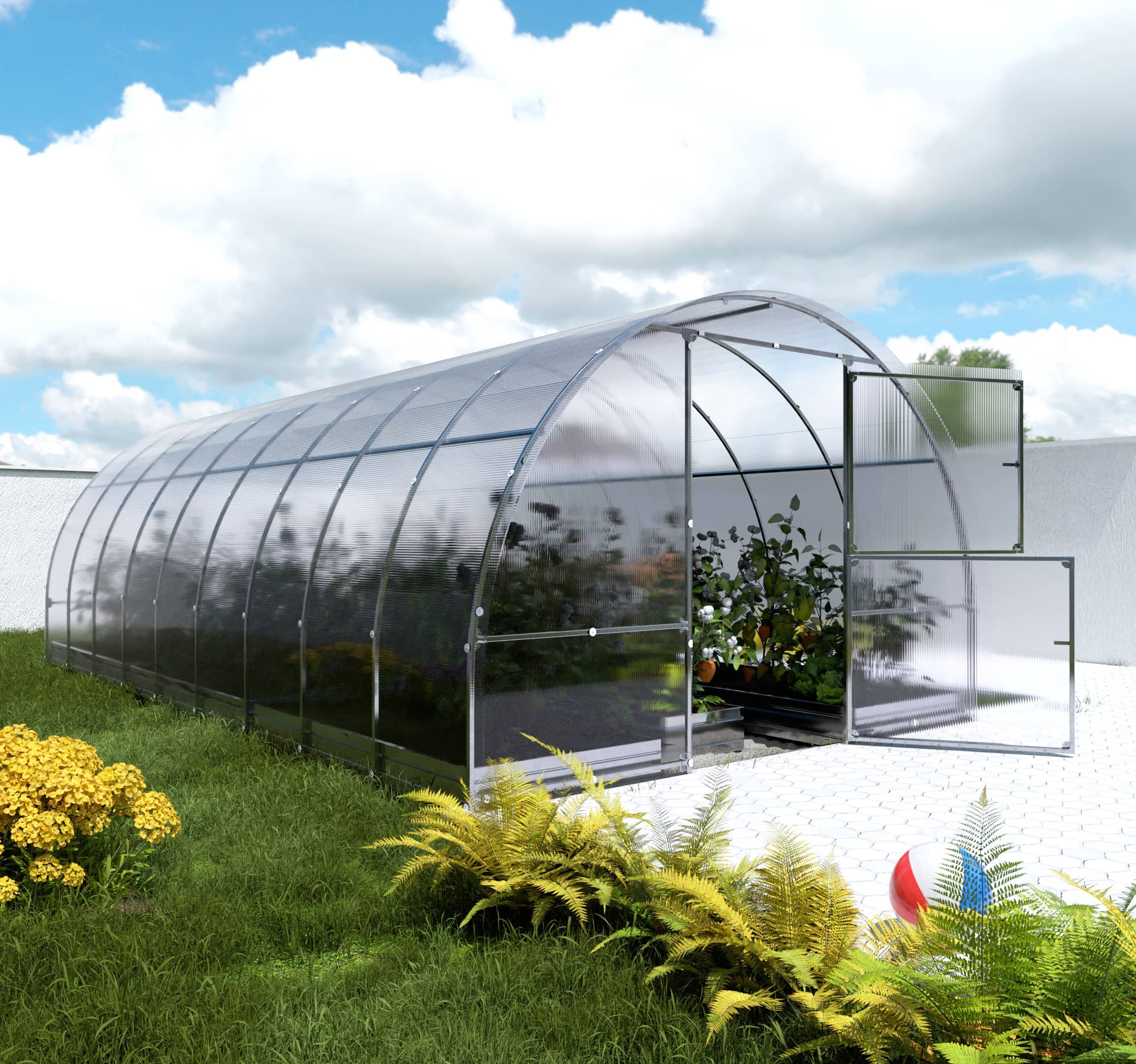 Szklarnia KLASIKA EASY 3 x 6 m (18 m²), 4 mm z powłoką z poliwęglanu 1szt.