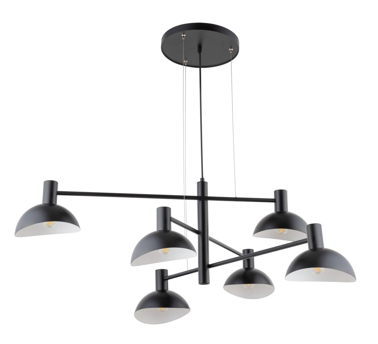 Lampa wisząca dekoracyjna nowoczesna 6 punktowa czarna nad stół Artis 6xE14 40W Sigma Lighting