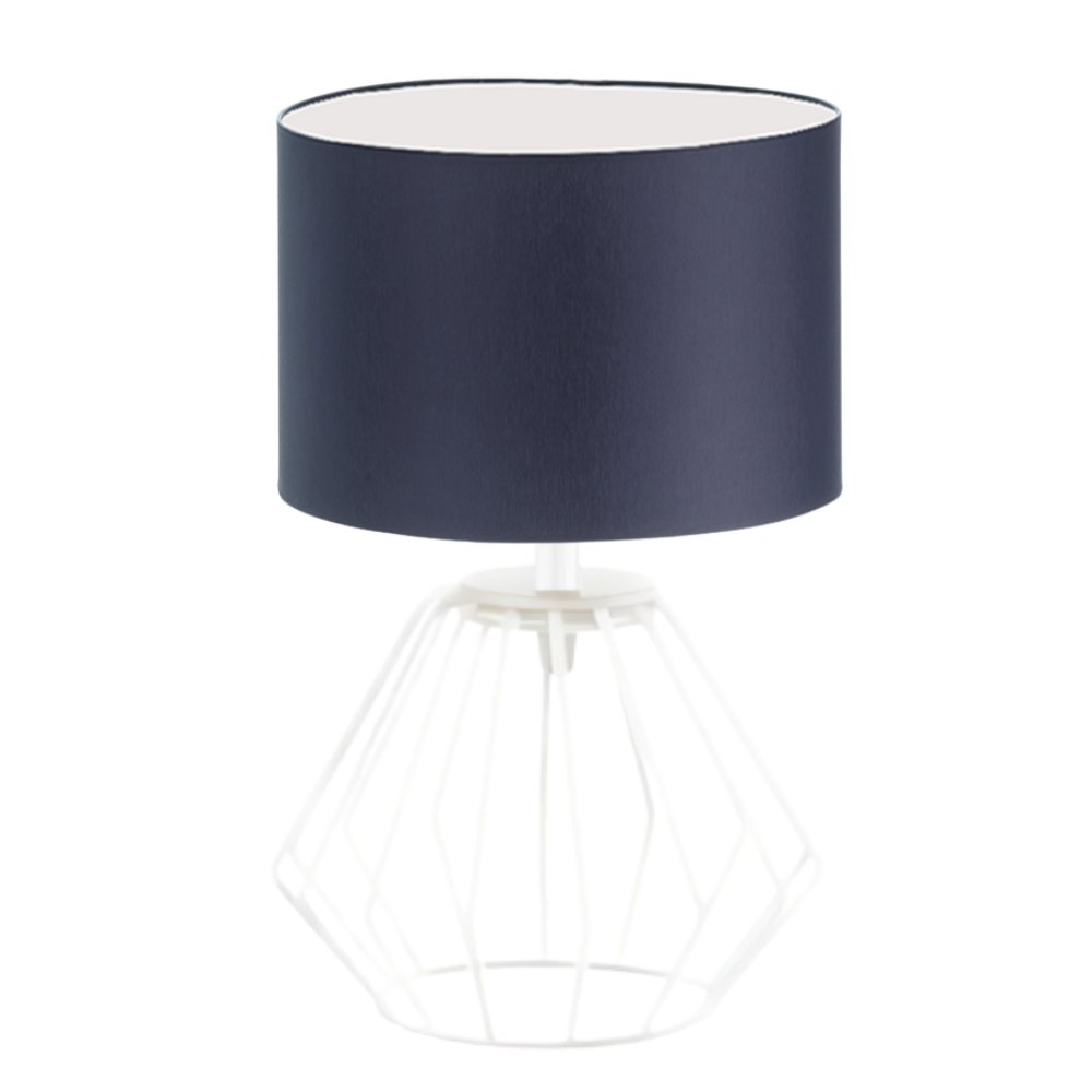 Lampka nocna na biurko lampa biurkowa druciana LED z abażurem walec LANA