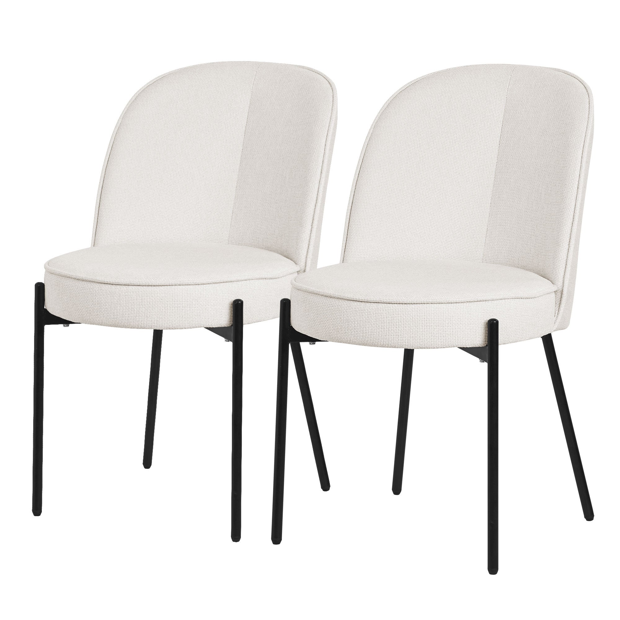 ML-Design krzesła okrągłe do jadalni zestaw 2 beżowy tapicerowane fotele krzesła kuchenne ergonomiczne wygodne metalowe nogi styl nowoczesny