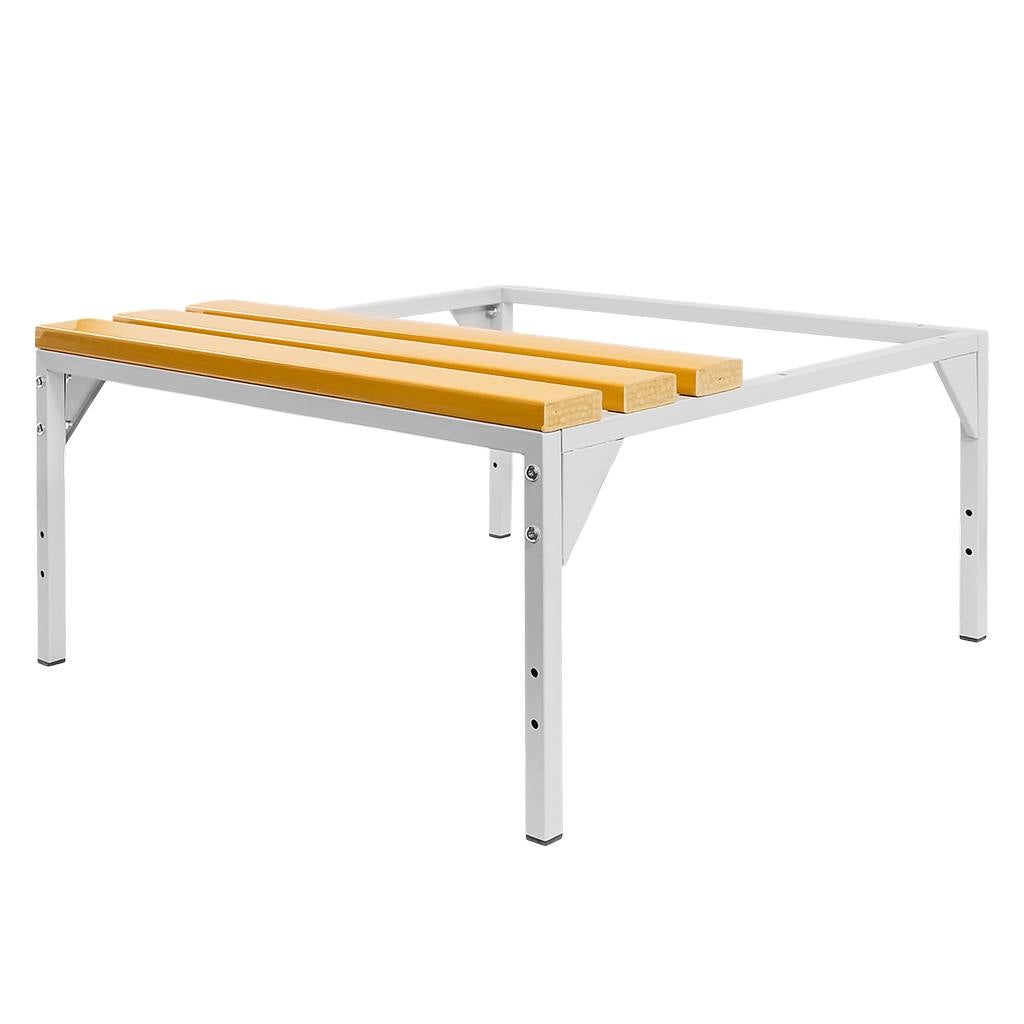 Podstawa metalowa z ławeczką WPC pod szafkę ubraniową BHP Mega-M J-80 80x80x43 cm skręcana