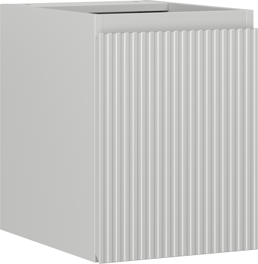 Mexen Rivel szafka łazienkowa podumywalkowa 35 cm, 1 drzwi, ryflowana, szara mat - 91A21-03547-1-BF62