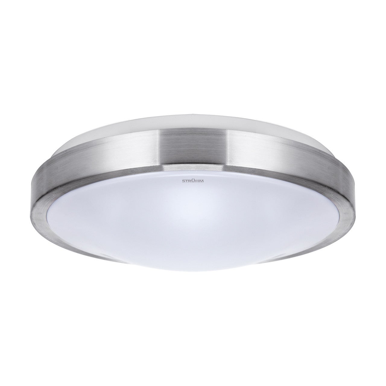Plafon Alex okrągły srebrno-biały LED 24W 4000K 1680lm wym: 10,5 x 37,5 cm IP44 tworzywo sztuczne Struhm