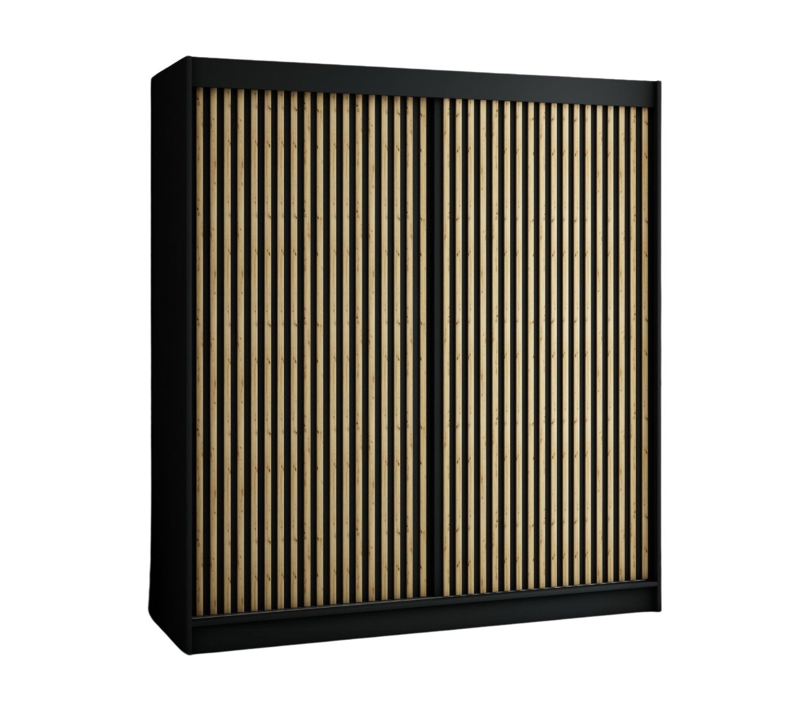 Szafa przesuwna garderoba LAMELO 1 200 x 62 x 200 cm Czarny - Abiks Meble