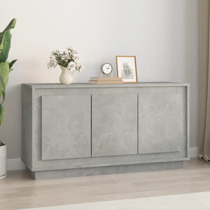vidaXL Szafka, szarość betonu, 102x35x55 cm, materiał drewnopochodny