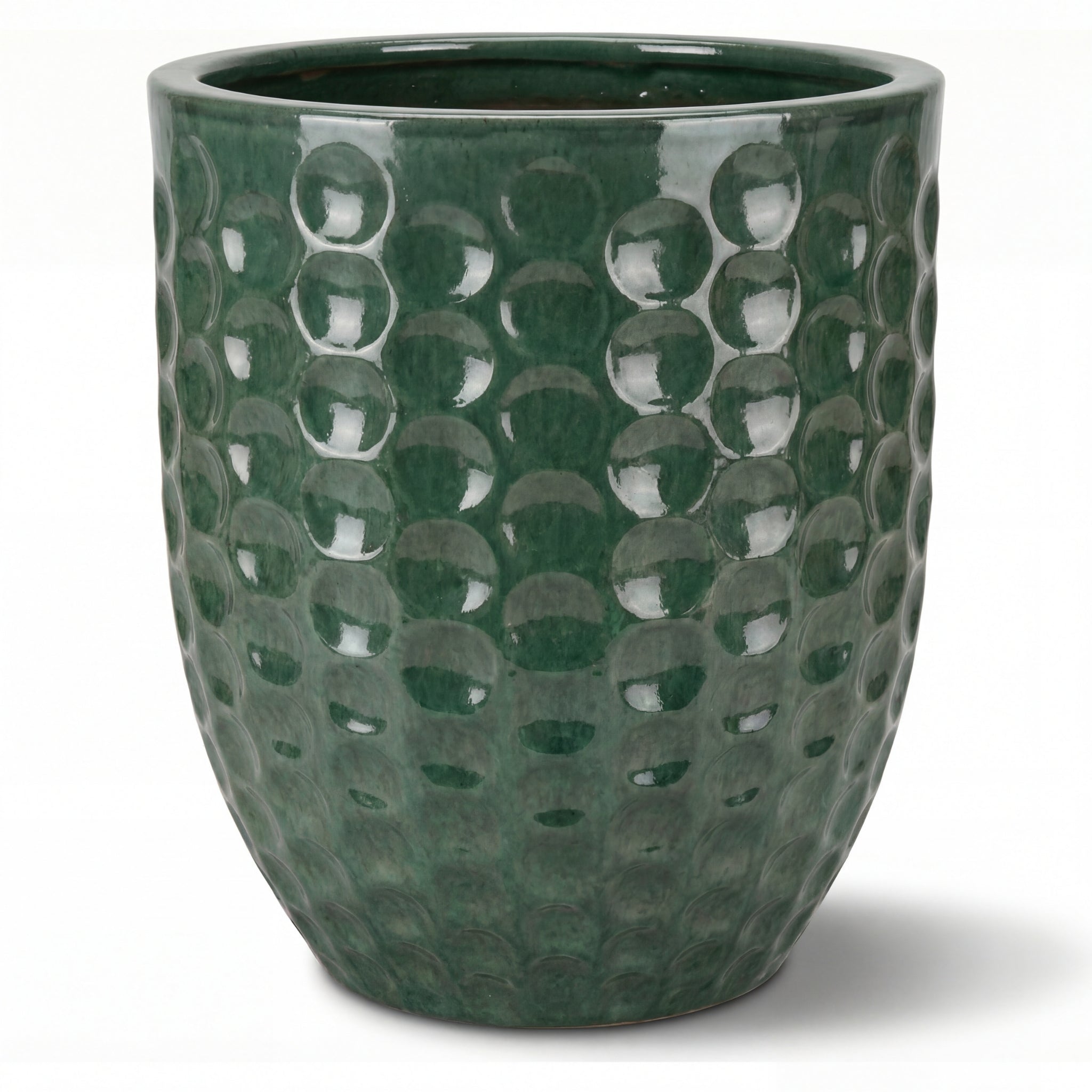Donica ceramiczna Provencelia MEROVEE Zielony, sred.55 x H65 cm, mrozoodporna, rękodzieło, szkliwiona