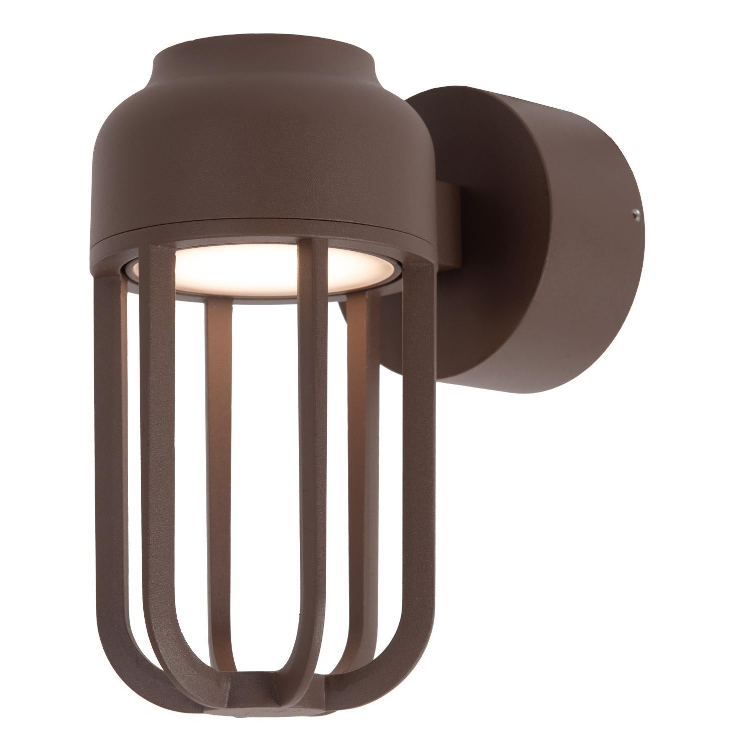 Kinkiet zewnętrzny LED WELLS 8W aluminium rdzawy wym:19x10x16,4cm IP54 Lucide