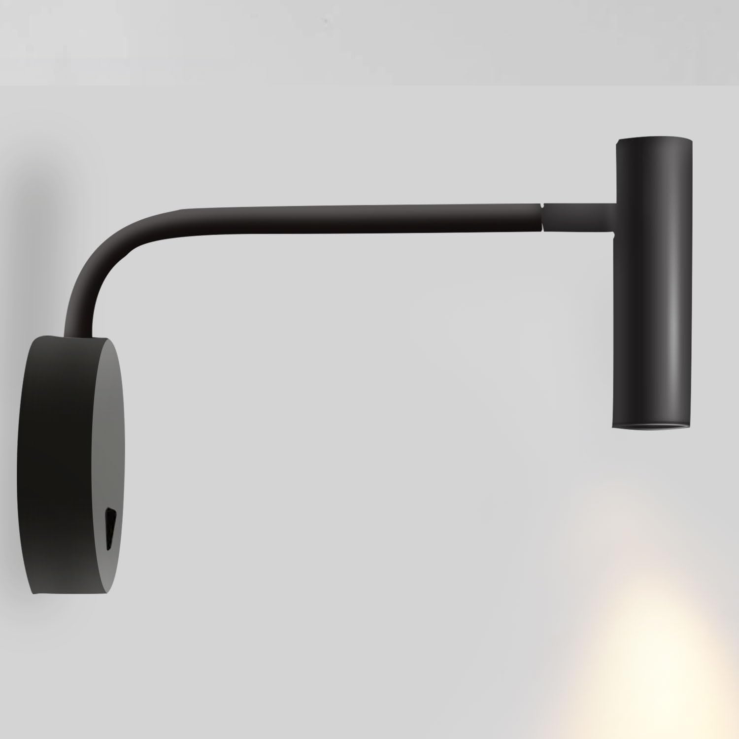 Przewodowa lampa ścienna LED z włącznikiem/wyłącznikiem, nowoczesna lampka nocna z ramieniem przegubowym, 3000K (czarna)