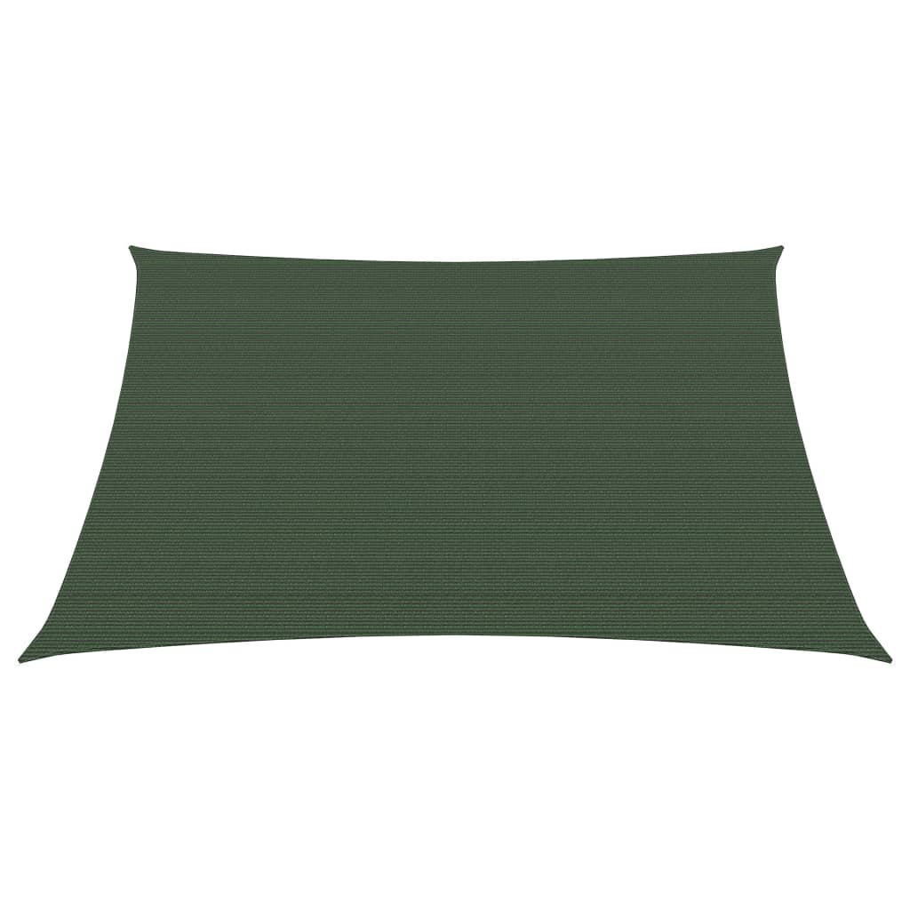 Żagiel przeciwsłoneczny 160 g/m² Ciemnozielony 3 x 3 m HDPE