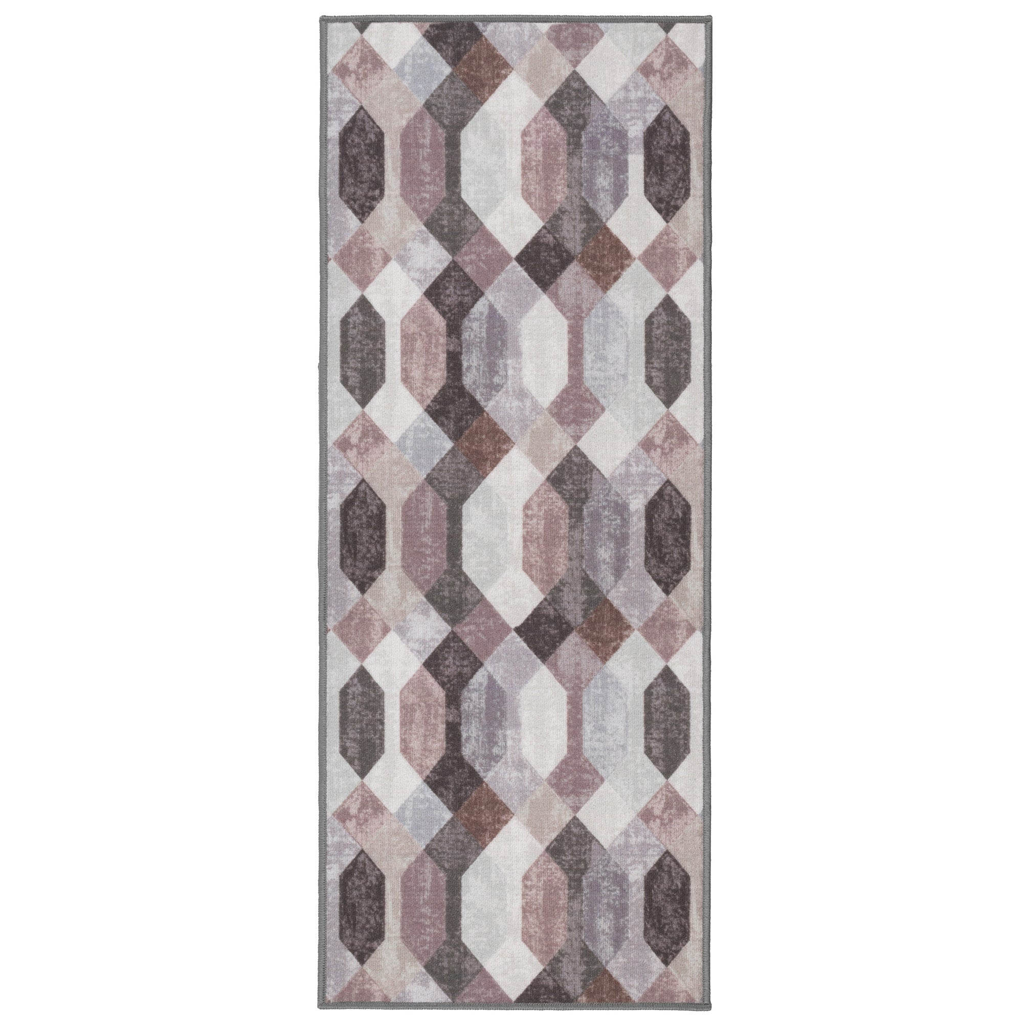 Dywan uniwersalny antypoślizgowy Vita 80x200 cm chodnik dywanowy do kuchni na korytarz do pokoju Geometryczny wielokolorowy