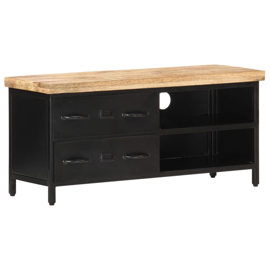 Szafka pod TV, 90x30x41 cm, surowe drewno mango