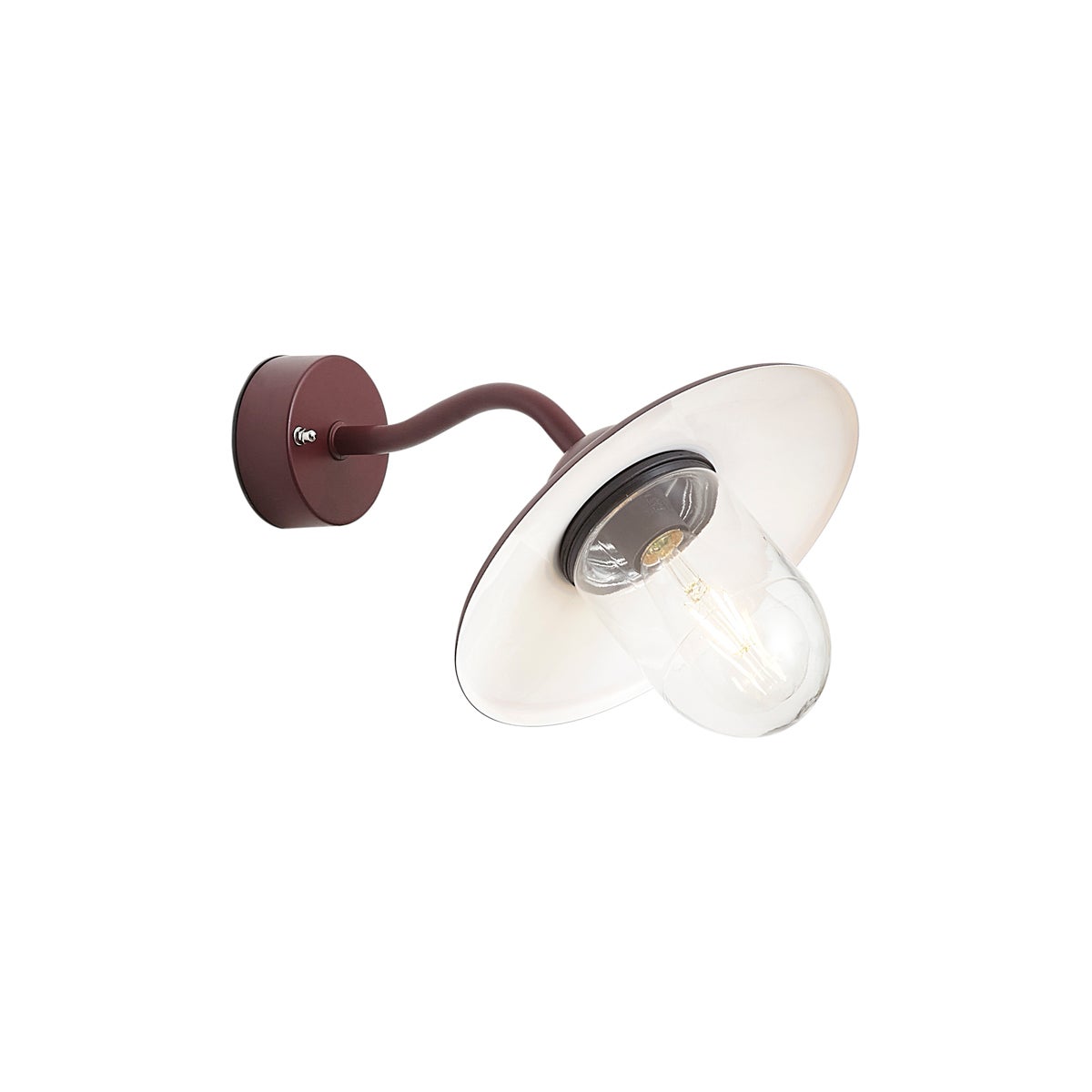 Qazqa nowoczesny lampa ścienna zewnętrzna IP44 do ogród - Munich - czerwony, max. 15w, kompatybilny z żarówką LED, e27, 26cm
