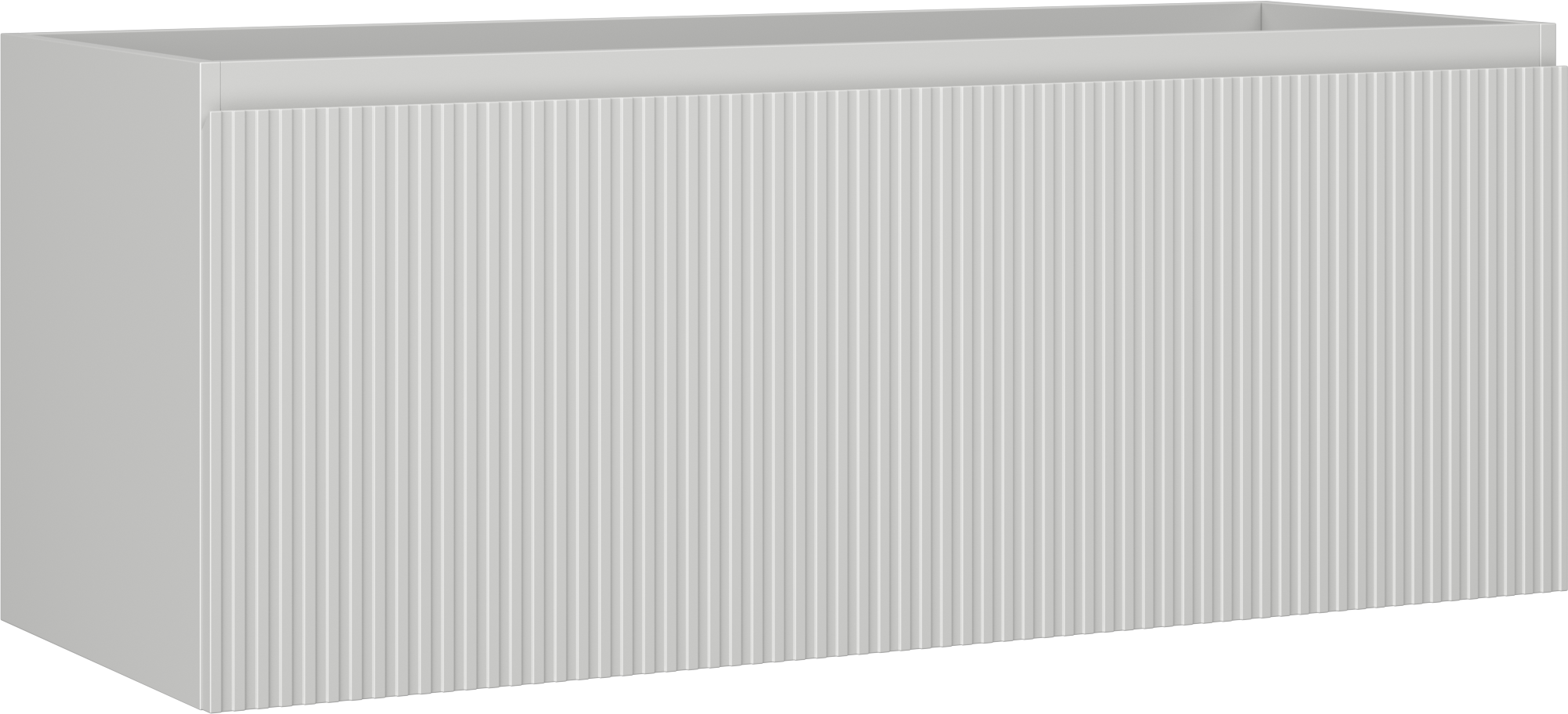 Mexen Rivel szafka łazienkowa podumywalkowa 120 cm, 1 szuflada, ryflowana , szara mat - 91A20-12047-1-BF62