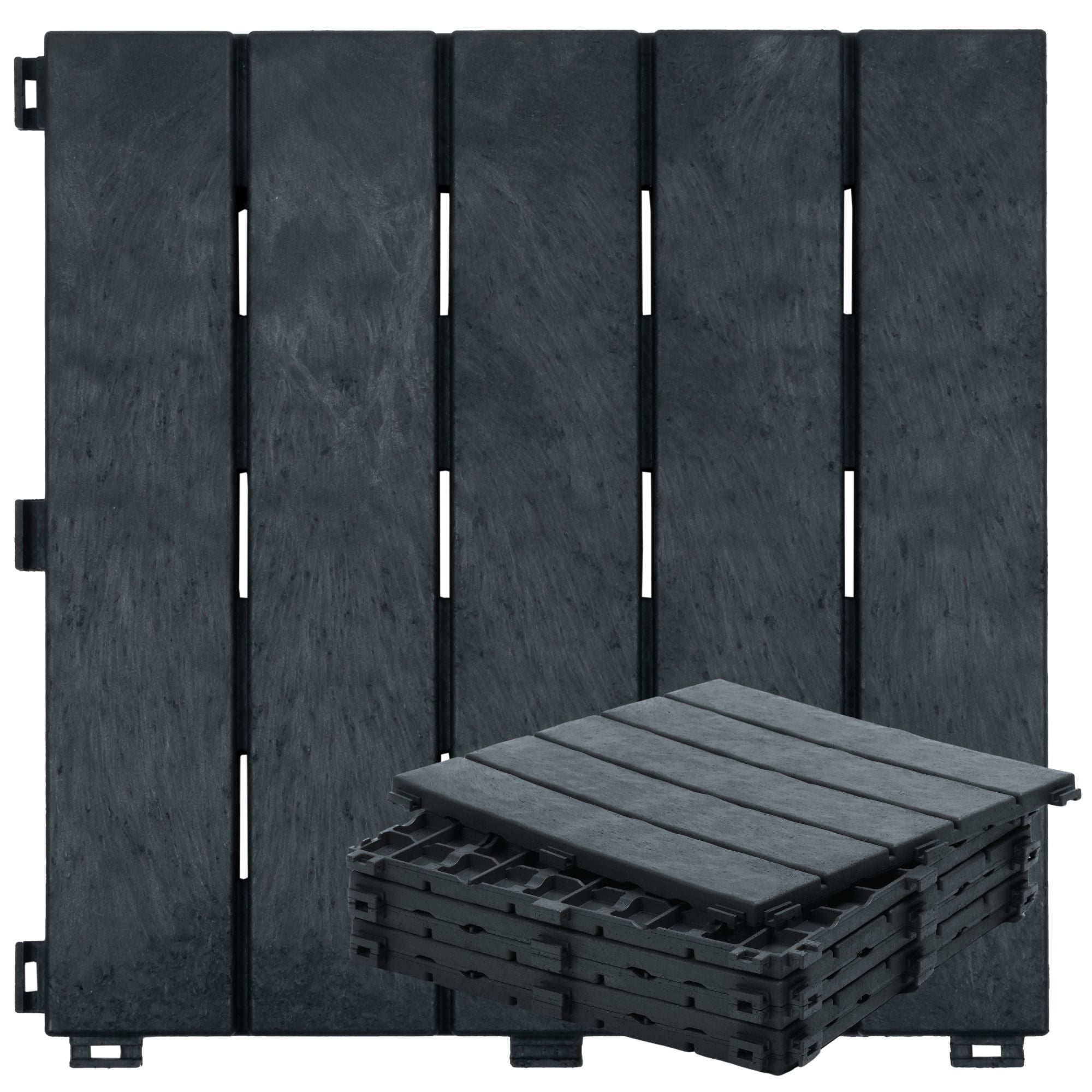 Płytka tarasowa kompozytowa z recyklingu 30x30 cm Natural Stone antracytowy zestaw 6 szt