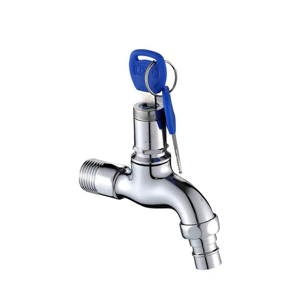 Zewnętrzny kran przeciwwłamaniowy z zamkiem kluczy, kran ochronny do ogrodu z zamek przeciwwłamaniowym i 2 kluczykami
