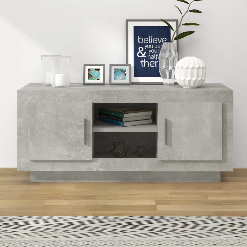 Szafka pod TV, szarość betonu, 102x35x45 cm vidaXL
