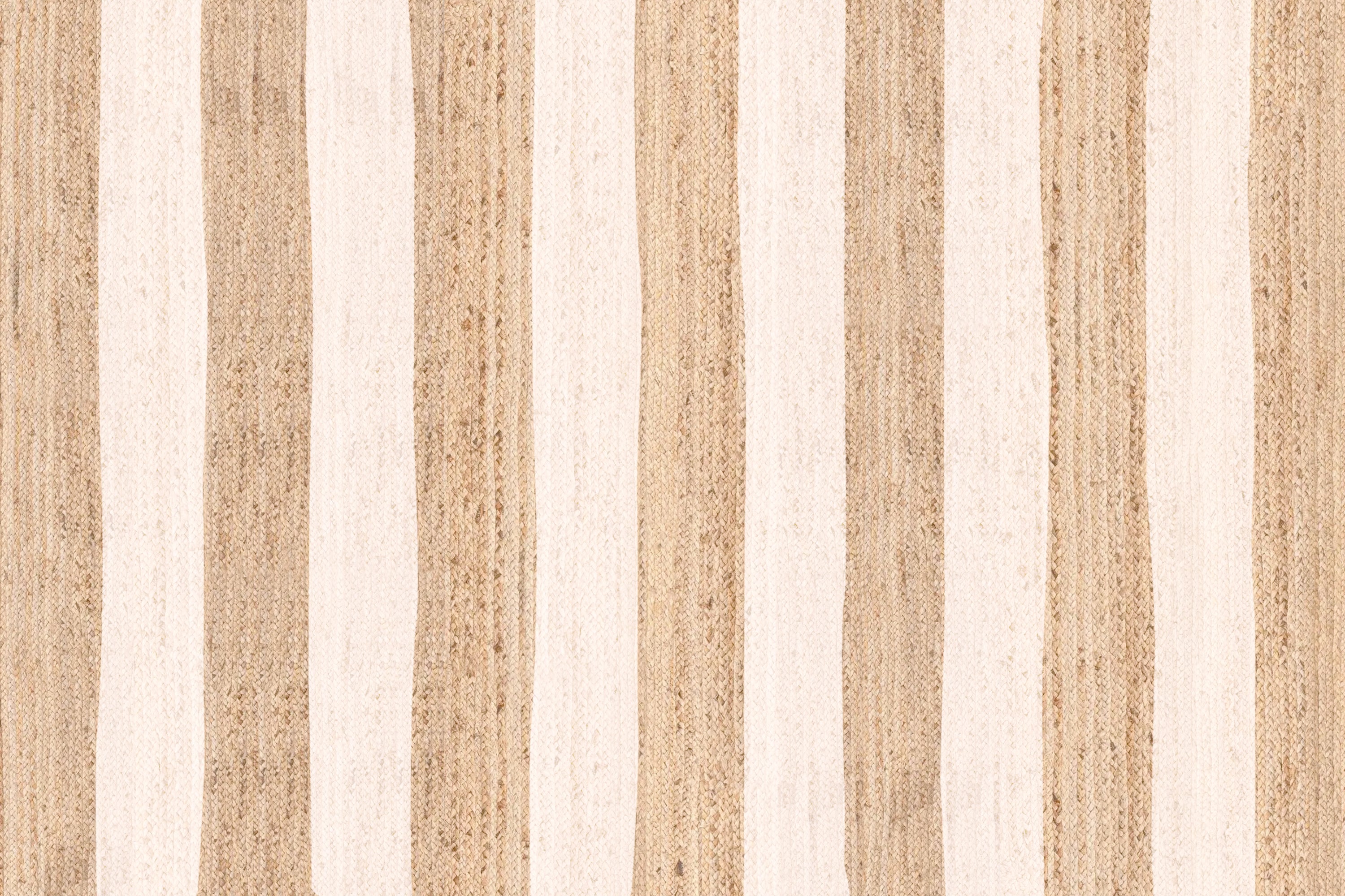 Winylowa wykładzina dywanowa w jutowe paski 200x300 cm - antypoślizgowa wykładzina PCV z gładkim nadrukiem