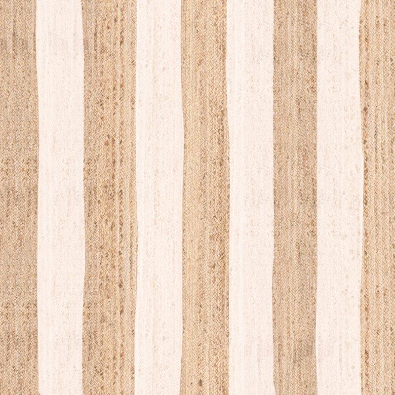 Winylowa wykładzina dywanowa w jutowe paski 200x300 cm - antypoślizgowa wykładzina PCV z gładkim nadrukiem