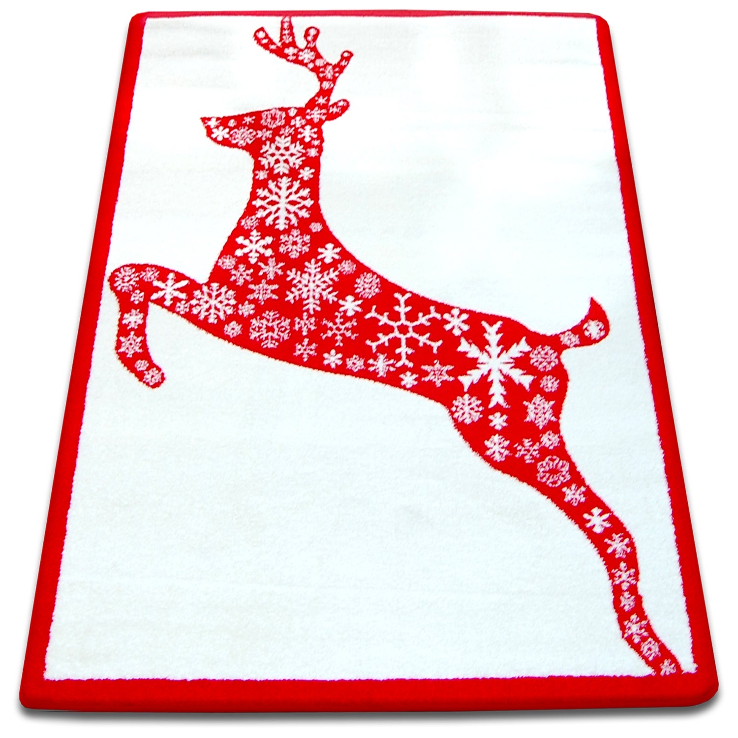 Dywan XMAS - F790 krem/czerwony 133x190 cm