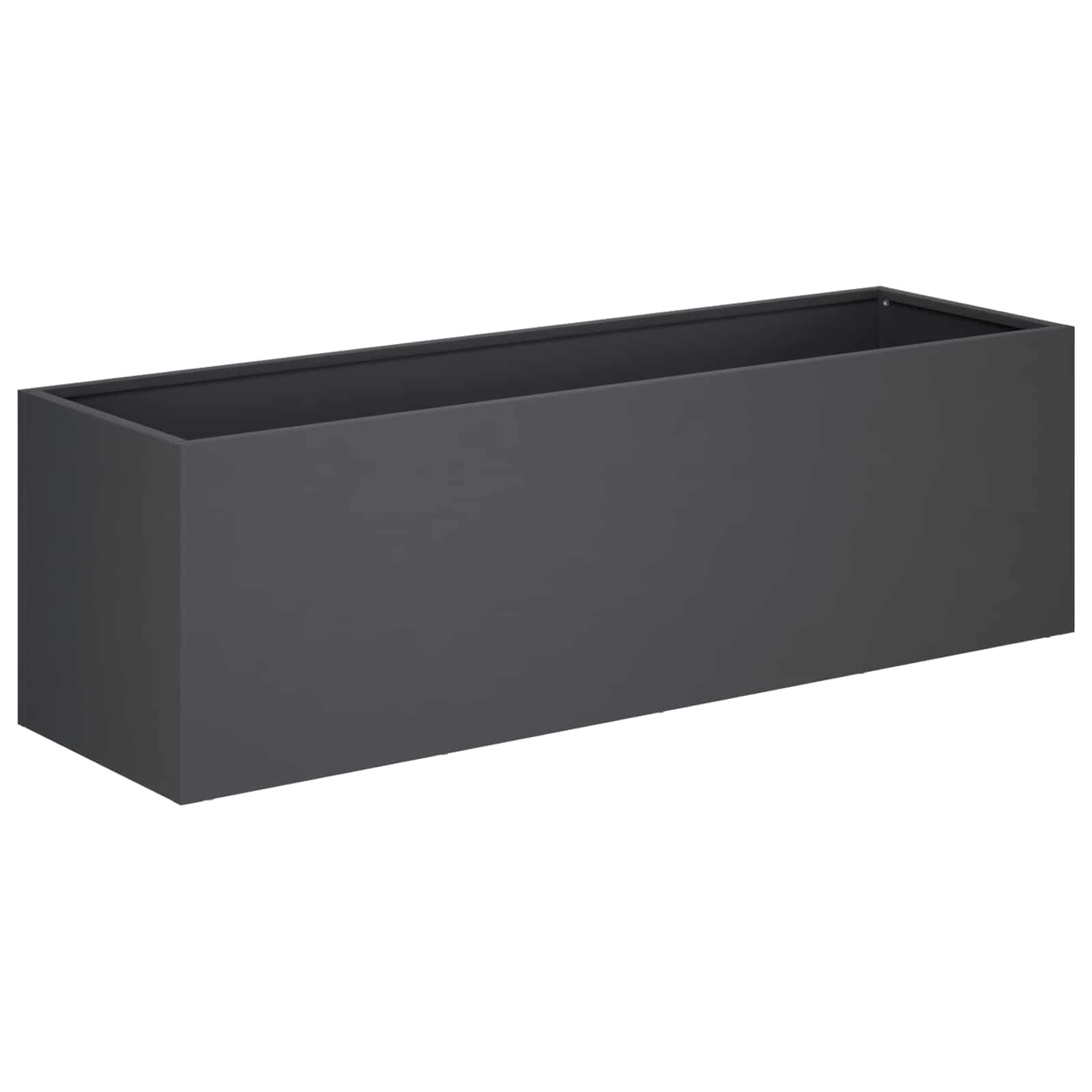 Donica Ogrodowa Stalowa 80x30x30 cm Antracytowa na Taras na Balkon na Zioła