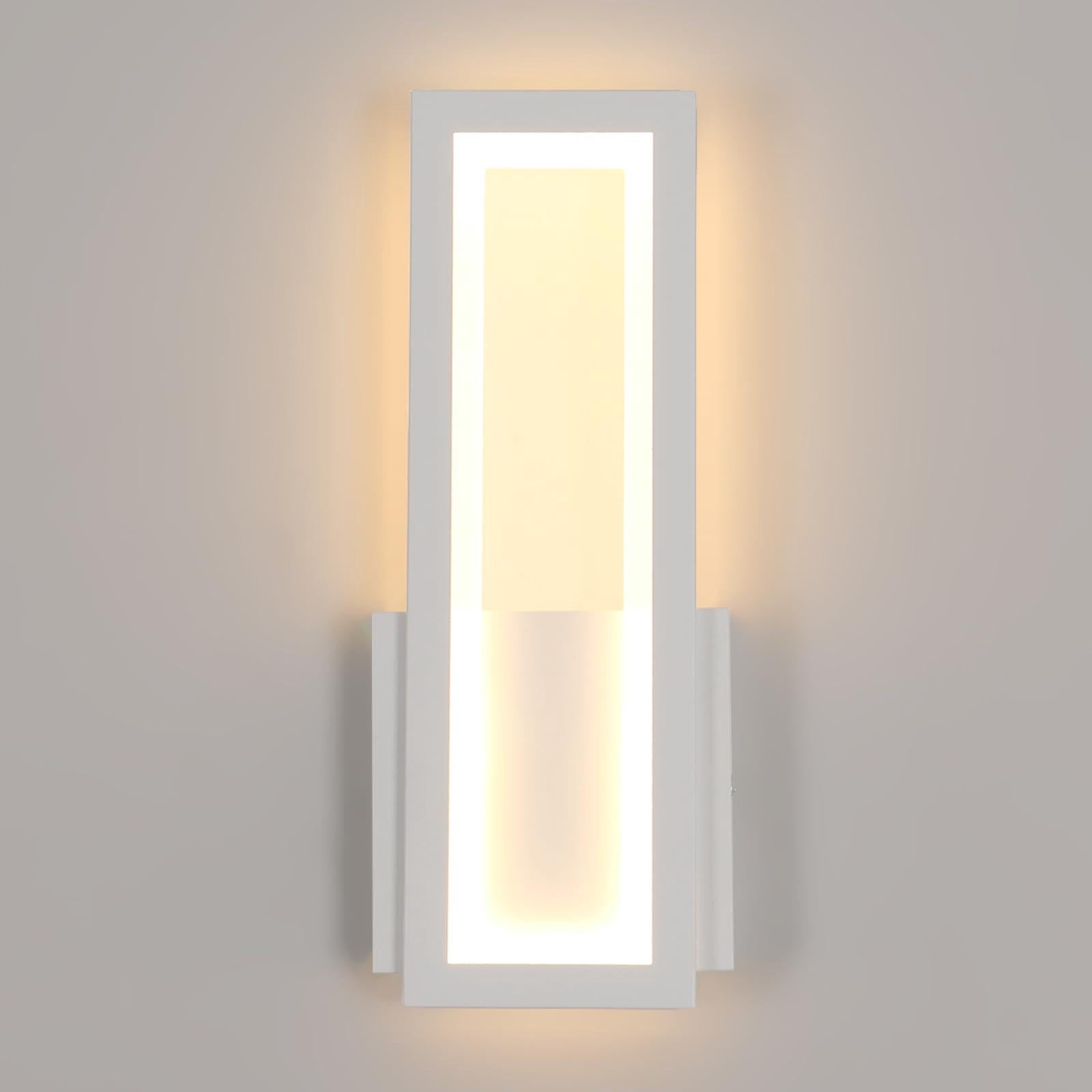 Kinkiet wewnętrzny LED, 16 W, 2000 lm, nowoczesny, biały, akrylowy kinkiet, 3000 K, ciepła biel, kinkiet do salonu, przedpokoju, klatki schodowej
