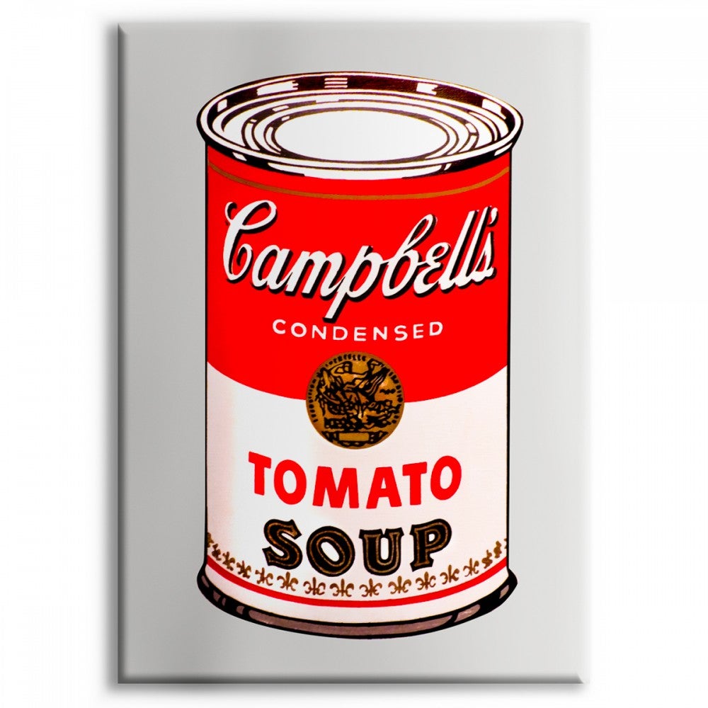 Andy Warhol - ZUPA POMIDOROWA CAMPBELLS - Wydruk na płótnie i oprawiony w drewnianą ramę 70x100 cm