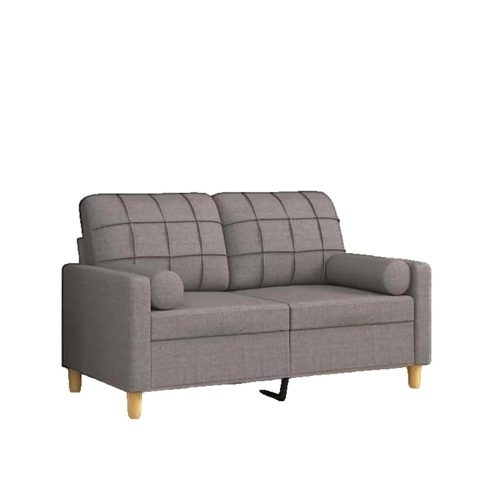 Sofa 2-osobowa vidaXL beżowa tkanina nowoczesna i wygodna