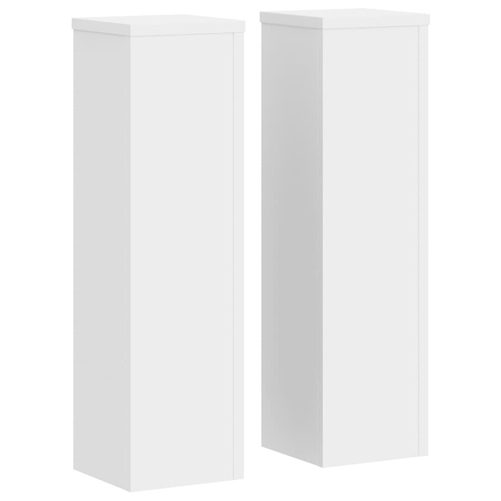2x Podstawka pod Doniczki Biała 17x17x60 cm do Salonu