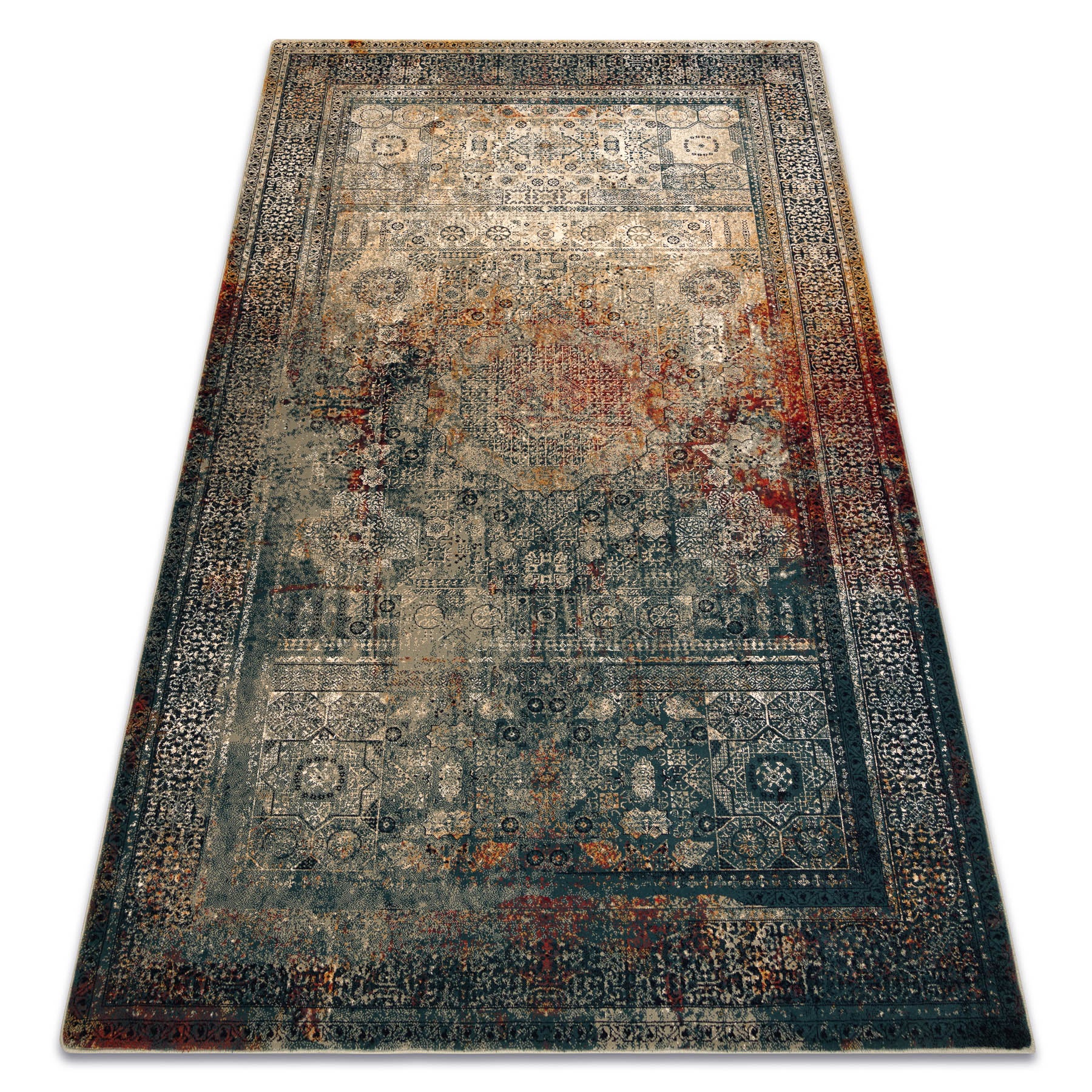 Dywan wełniany SUPERIOR MAMLUK orientalny vintage szmaragd 170x235 cm