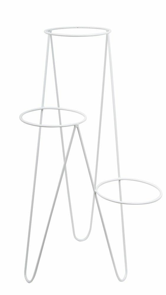 Kwietnik stojący HowHomely metalowy loft biały 95x45x35 cm 1 szt.