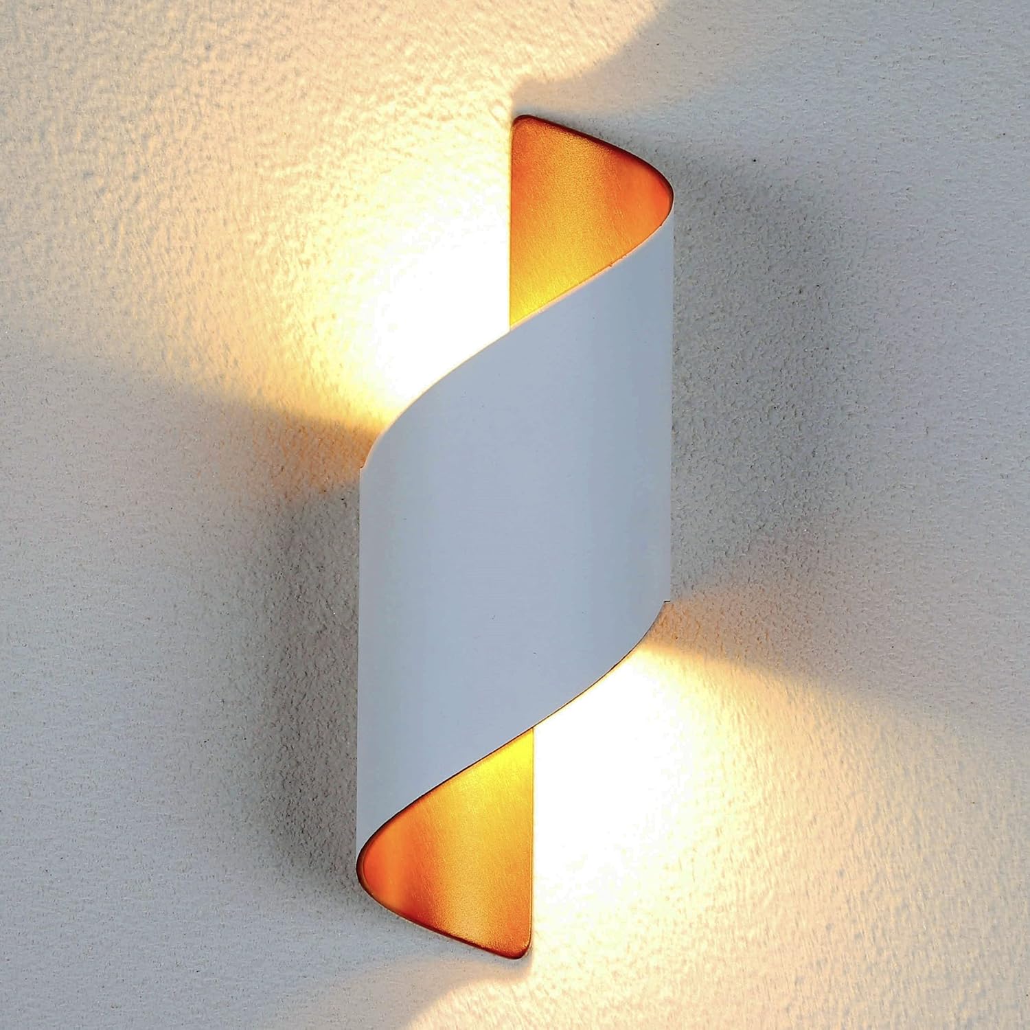 Kinkiet LED 10 W do użytku wewnątrz i na zewnątrz, ciepła biel 3000 K, konstrukcja aluminiowa, wodoodporność IP60, oświetlenie góra-dół, idealny do..