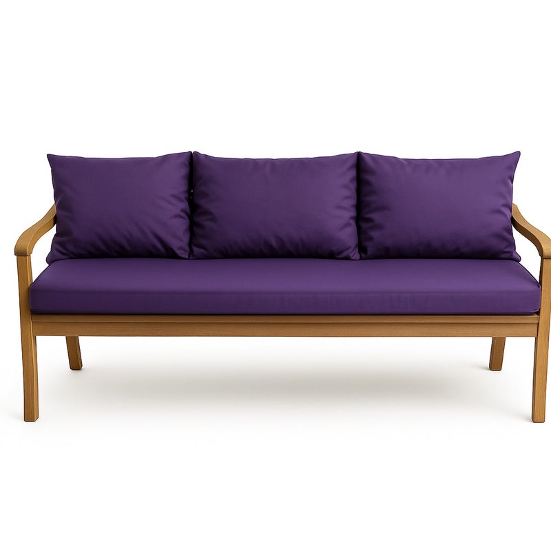 Poduszka ogrodowa na ławkę 160x60x50cm poduszka na meble ogrodowe fioletowa, poduszka na balkon taras, poducha ogrodowa na huśtawkę