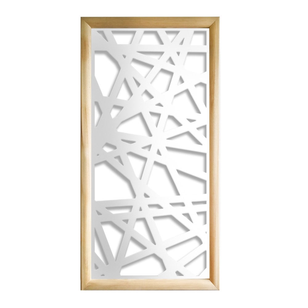 DIAGONAL MEDIUM - Prostokątne moduły dekoracyjne z drewna i PVC - Rozmiar 73x148 cm - Grubość 64 mm - Kolor wewnętrzny BIAŁY