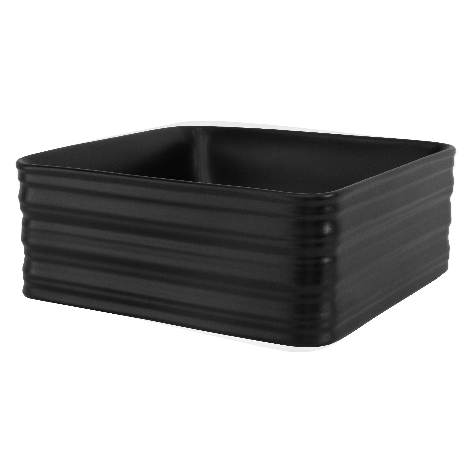 ML-Design Ceramiczna umywalka w kolorze czarnym matowym 39 x 39 x 15 cm Kwadratowa, nowoczesna umywalka nablatowa, umywalka nablatowa Design Umywalka,